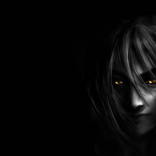 Black and white cute anime wallpaper