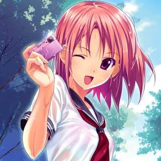 Purple anime summer wallpaper