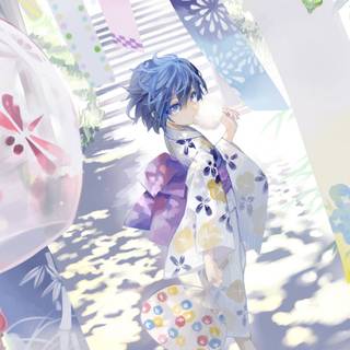 Purple anime summer wallpaper