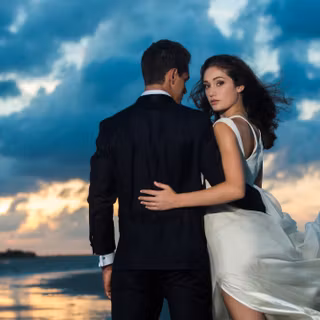 Married couple 4k wallpaper