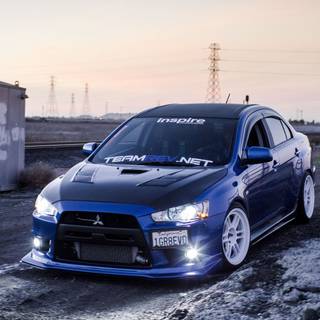 Mitsubishi Lancer 4k wallpaper