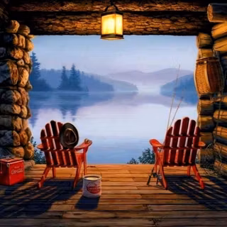 Cabin inside wallpaper