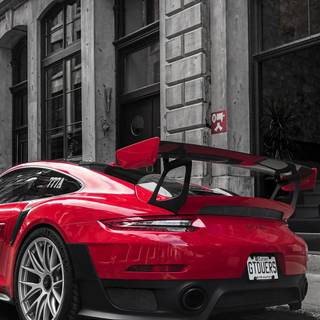 Red Porsche wallpaper