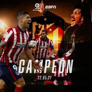 Atlético de Madrid LaLiga Champions 2021 wallpaper