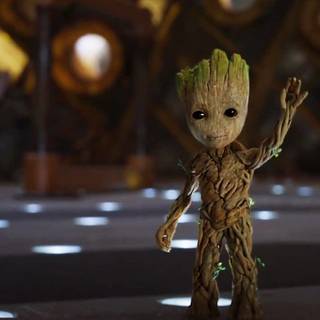 Groot black wallpaper