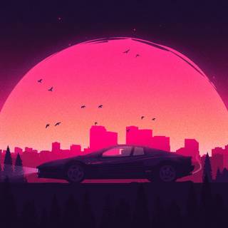 Pink retro 4k wallpaper