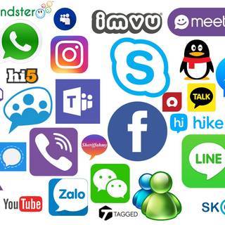 Social Media logo wallpaper