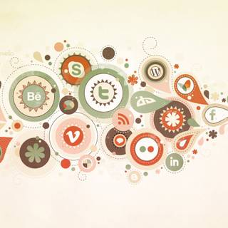 Social Media logo wallpaper