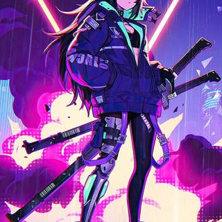 Cyberpunk phone 4k wallpaper