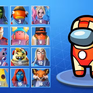 Among Us Fortnite skins wallpaper