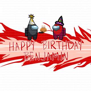 Among Us birthday wallpaper