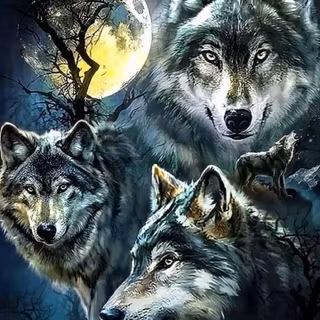 4 wolves wallpaper