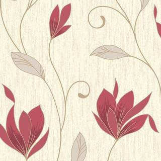 Glitter floral wallpaper