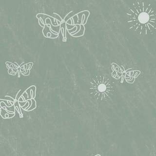 Sage green collage wallpaper