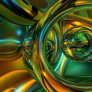 Green glass wallpaper