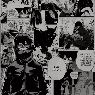 Manga black and white wallpaper