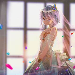 Anime wedding dress wallpaper