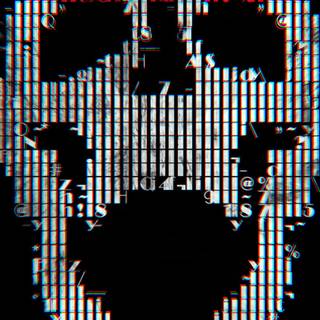 Glitch skull wallpaper