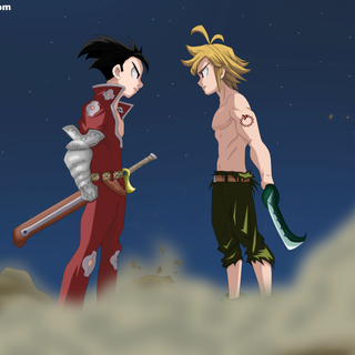 Meliodas and Zeldris wallpaper