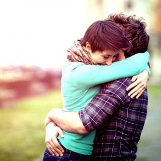 Caring couple wallpaper