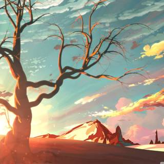 Vector art nature 4k wallpaper