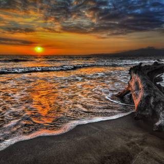 Dark beach wallpaper