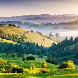 Summer sunset mountain wallpaper