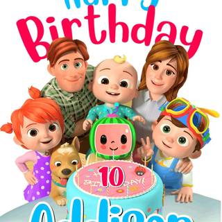 CoComelon birthday wallpaper