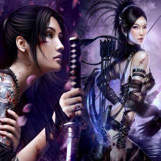 Fantasy girl warrior wallpaper