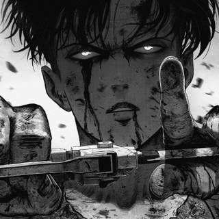 Attack on Titan black and white wallpaper