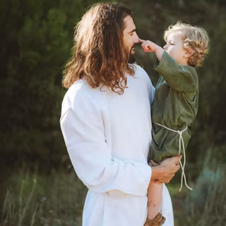 Jesus with children wallpaper