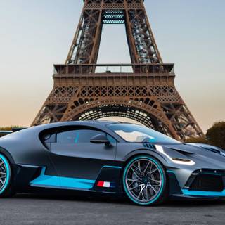 Blue Bugatti wallpaper