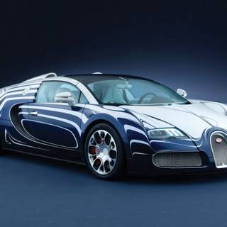 Blue Bugatti wallpaper