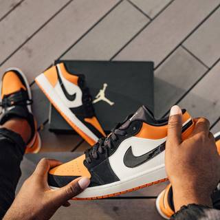 Orange Air Jordan wallpaper