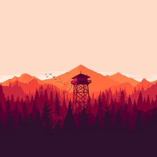 Vector forest wallpaper