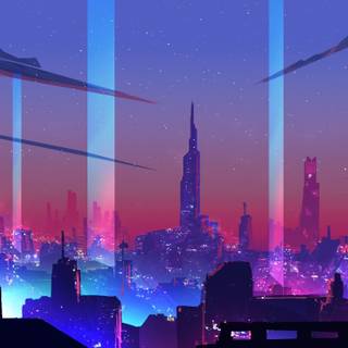 Neon future wallpaper