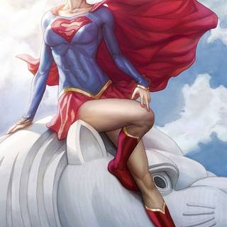 Cartoon Supergirl wallpaper