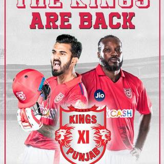 Punjab Kings logo wallpaper