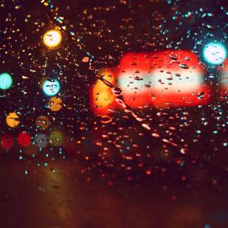 Rainy car wallpaper