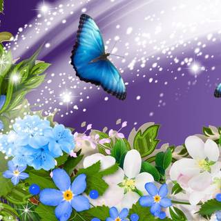 Pretty summer flowers wallpaper