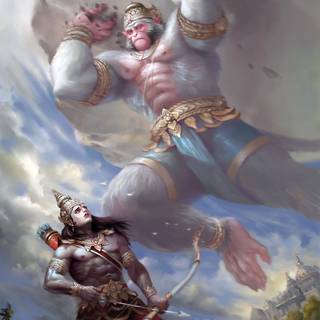 Muscular Hanuman wallpaper