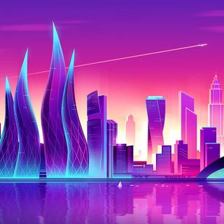 Vector city wallpaper