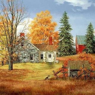 Farm scenes summer wallpaper