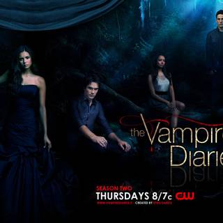 The Vampire Diaries logo wallpaper