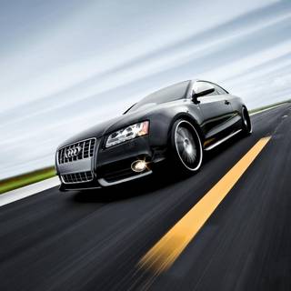 Car on road wallpaper