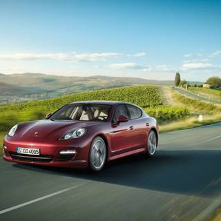 Car on road wallpaper