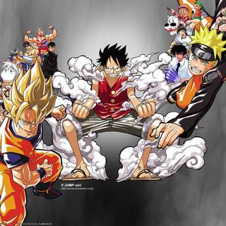 Luffy and Goku wallpaper