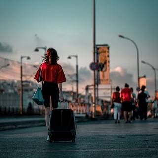 Women luggage wallpaper