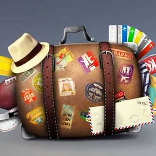 Women luggage wallpaper