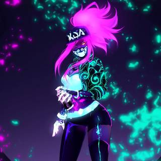 Neon mask PC 4k wallpaper